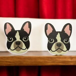 🐶 Frenchie French Bulldog Earrings Dog Mom Pierced Ears Pet Owner Studs Jewelry